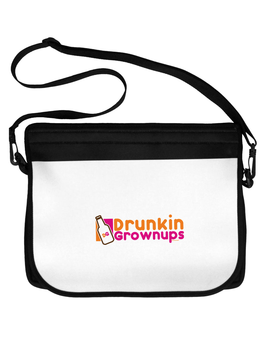 Drunken Grown ups Funny Drinking Neoprene Laptop Shoulder Bag by TooLoud-Laptop Shoulder Bag-TooLoud-Black-White-15 Inches-Davson Sales