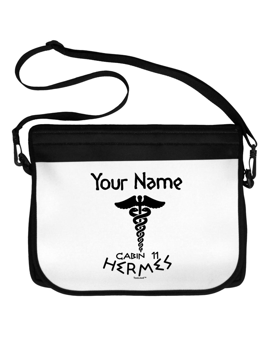 Personalized Cabin 11 Hermes Neoprene Laptop Shoulder Bag by TooLoud-Laptop Shoulder Bag-TooLoud-Black-White-Davson Sales