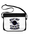 Best Dad in the Entire Universe - Galaxy Print Neoprene Laptop Shoulder Bag-Laptop Shoulder Bag-TooLoud-Black-White-One Size-Davson Sales