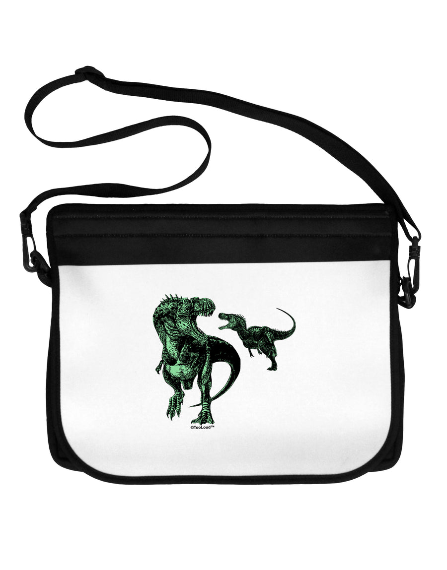 Jurassic Dinosaur Design 1 Neoprene Laptop Shoulder Bag by TooLoud-Laptop Shoulder Bag-TooLoud-Black-White-One Size-Davson Sales