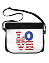 American Love Design Neoprene Laptop Shoulder Bag by TooLoud-Laptop Shoulder Bag-TooLoud-Black-White-One Size-Davson Sales