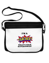 Teacher - Superpower Neoprene Laptop Shoulder Bag-Laptop Shoulder Bag-TooLoud-Black-White-15 Inches-Davson Sales