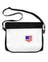 American Flag Faux Pocket Design Neoprene Laptop Shoulder Bag by TooLoud-Laptop Shoulder Bag-TooLoud-Black-White-One Size-Davson Sales