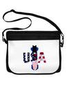 USA Bobsled Neoprene Laptop Shoulder Bag by TooLoud-TooLoud-Black-White-15 Inches-Davson Sales
