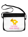 I'm One Cute Chick Neoprene Laptop Shoulder Bag by TooLoud-Laptop Shoulder Bag-TooLoud-Black-White-One Size-Davson Sales