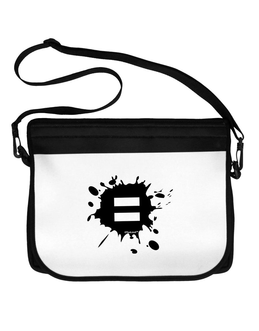 Equal Paint Splatter Neoprene Laptop Shoulder Bag by TooLoud-Laptop Shoulder Bag-TooLoud-Black-White-One Size-Davson Sales
