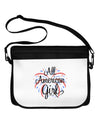 All American Girl - Fireworks and Heart Neoprene Laptop Shoulder Bag by TooLoud-Laptop Shoulder Bag-TooLoud-Black-White-One Size-Davson Sales