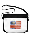 American Breakfast Flag - Bacon and Eggs - Mmmmerica Neoprene Laptop Shoulder Bag-Laptop Shoulder Bag-TooLoud-Black-White-One Size-Davson Sales