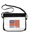 American Bacon Flag - Stars and Strips Neoprene Laptop Shoulder Bag-Laptop Shoulder Bag-TooLoud-Black-White-One Size-Davson Sales