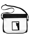 Cat Peeking Neoprene Laptop Shoulder Bag by TooLoud-Laptop Shoulder Bag-TooLoud-Black-White-15 Inches-Davson Sales