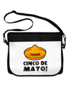 Sombrero Design - Cinco de Mayo Neoprene Laptop Shoulder Bag by TooLoud-Laptop Shoulder Bag-TooLoud-Black-White-One Size-Davson Sales