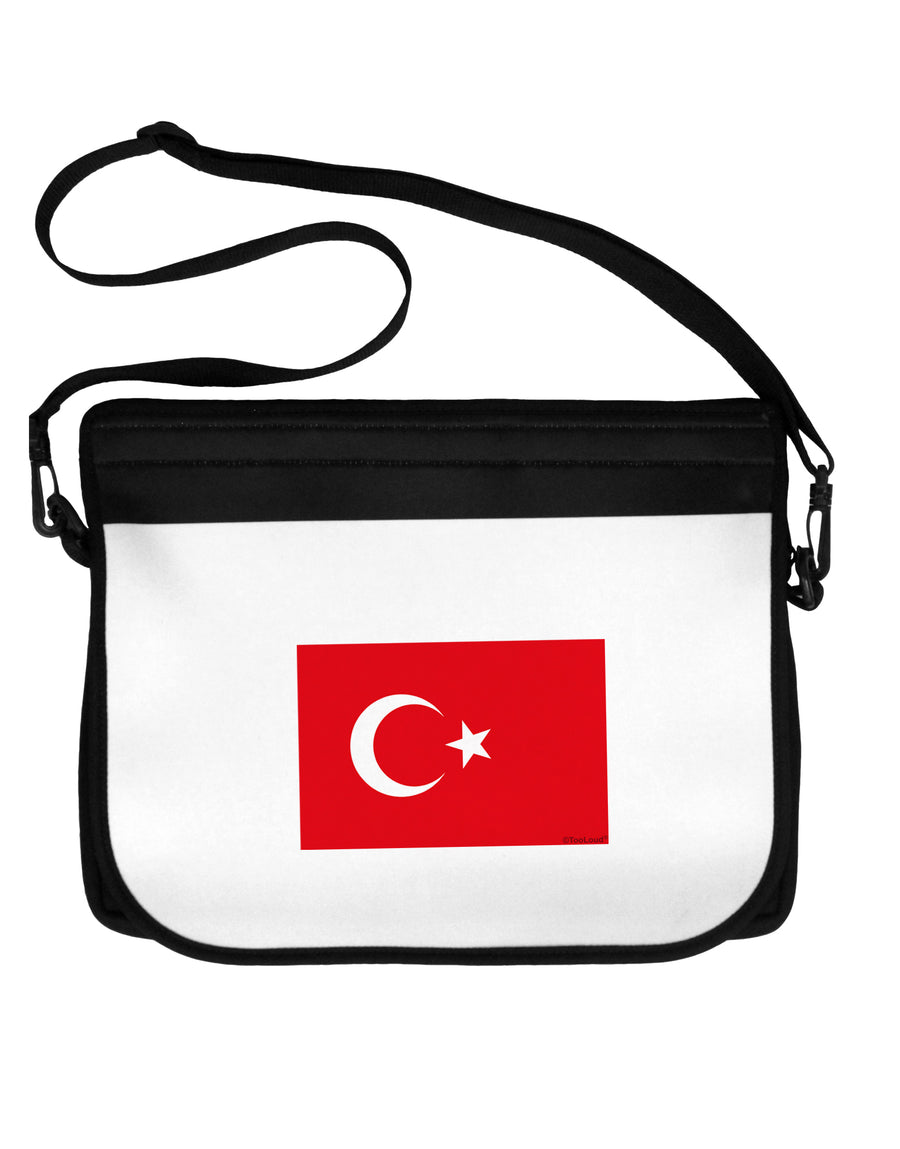 Turkey Flag Neoprene Laptop Shoulder Bag by TooLoud-Laptop Shoulder Bag-TooLoud-Black-White-15 Inches-Davson Sales
