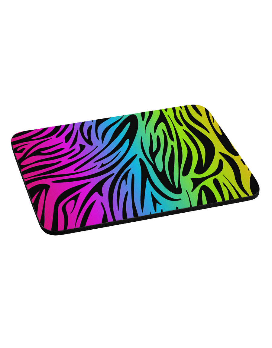 Rainbow Zebra Print Mousepad All Over Print-TooLoud-White-Davson Sales