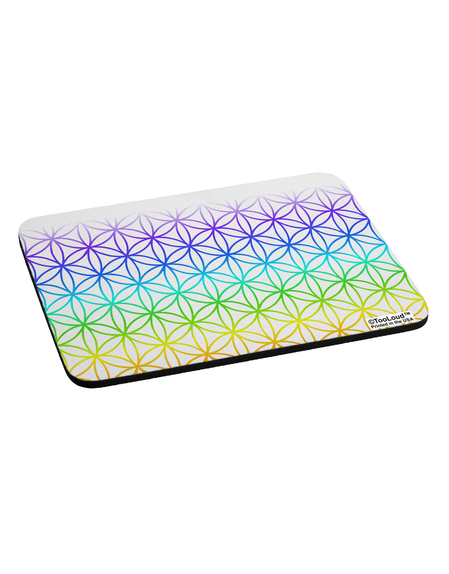 Chakra Flower of Life on White Mousepad All Over Print-TooLoud-White-Davson Sales