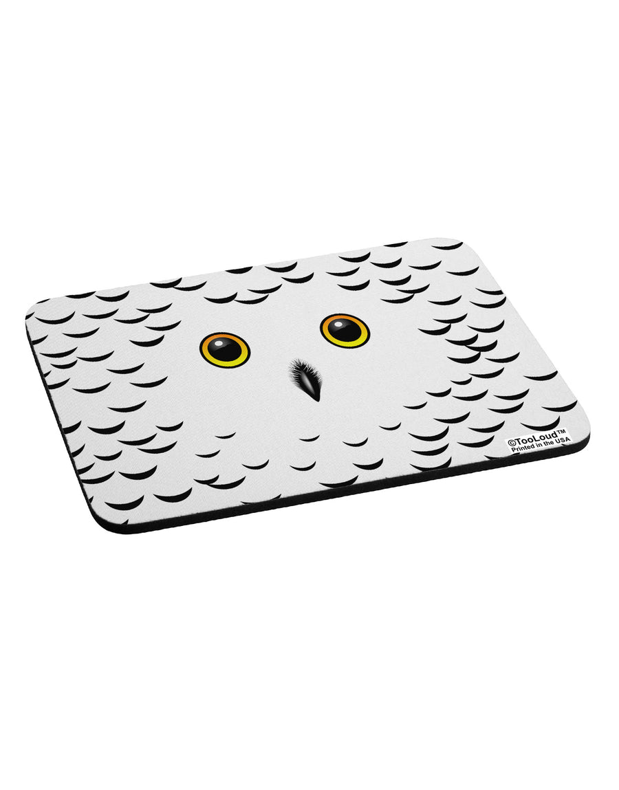 Snowy Owl Cute Animal Face Mousepad All Over Print-TooLoud-White-Davson Sales