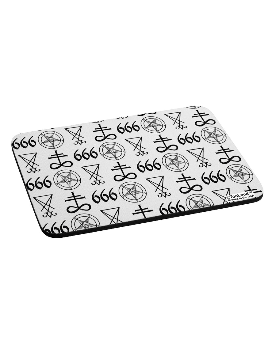 Satanic Symbols Mousepad All Over Print-TooLoud-White-Davson Sales