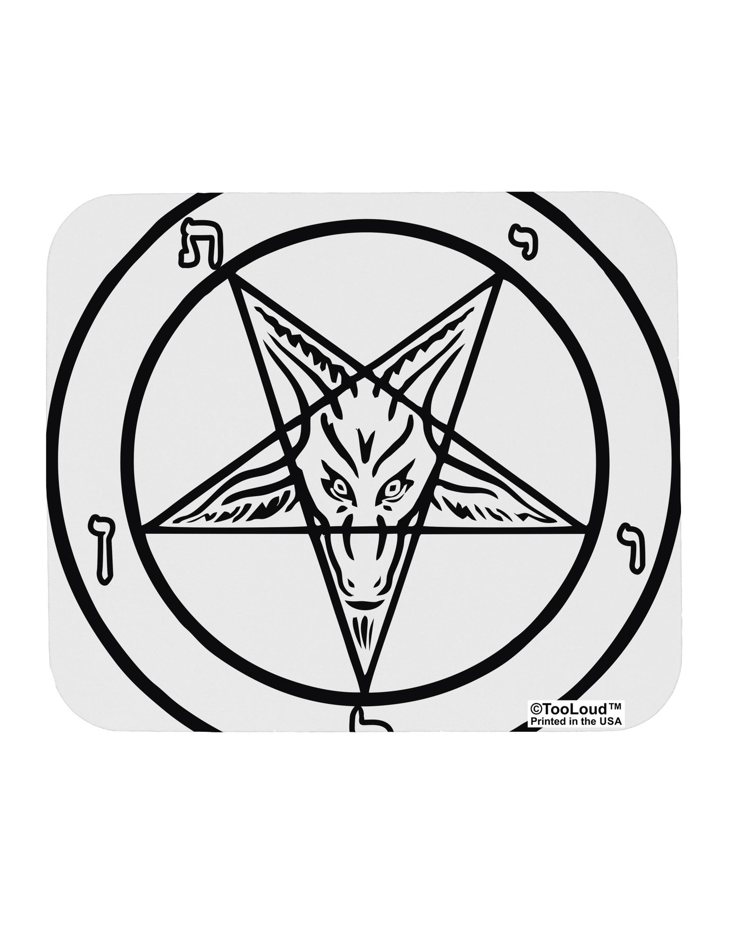 Official Sigil of Baphomet Mousepad All Over Print-TooLoud-White-Davson Sales