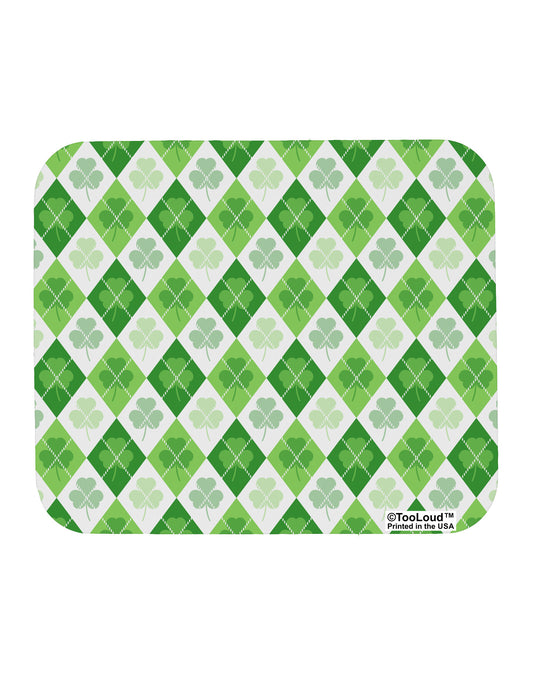 St Patrick's Day Green Shamrock Argyle Mousepad All Over Print-TooLoud-White-Davson Sales