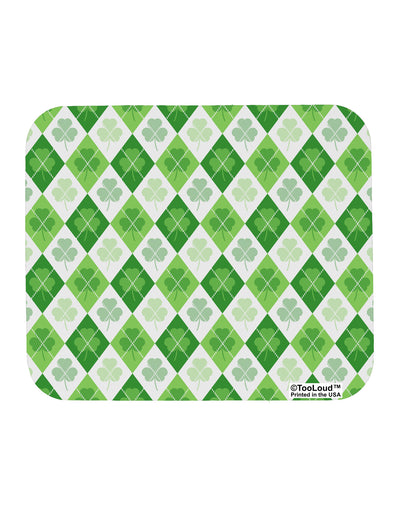 St Patrick's Day Green Shamrock Argyle Mousepad All Over Print-TooLoud-White-Davson Sales