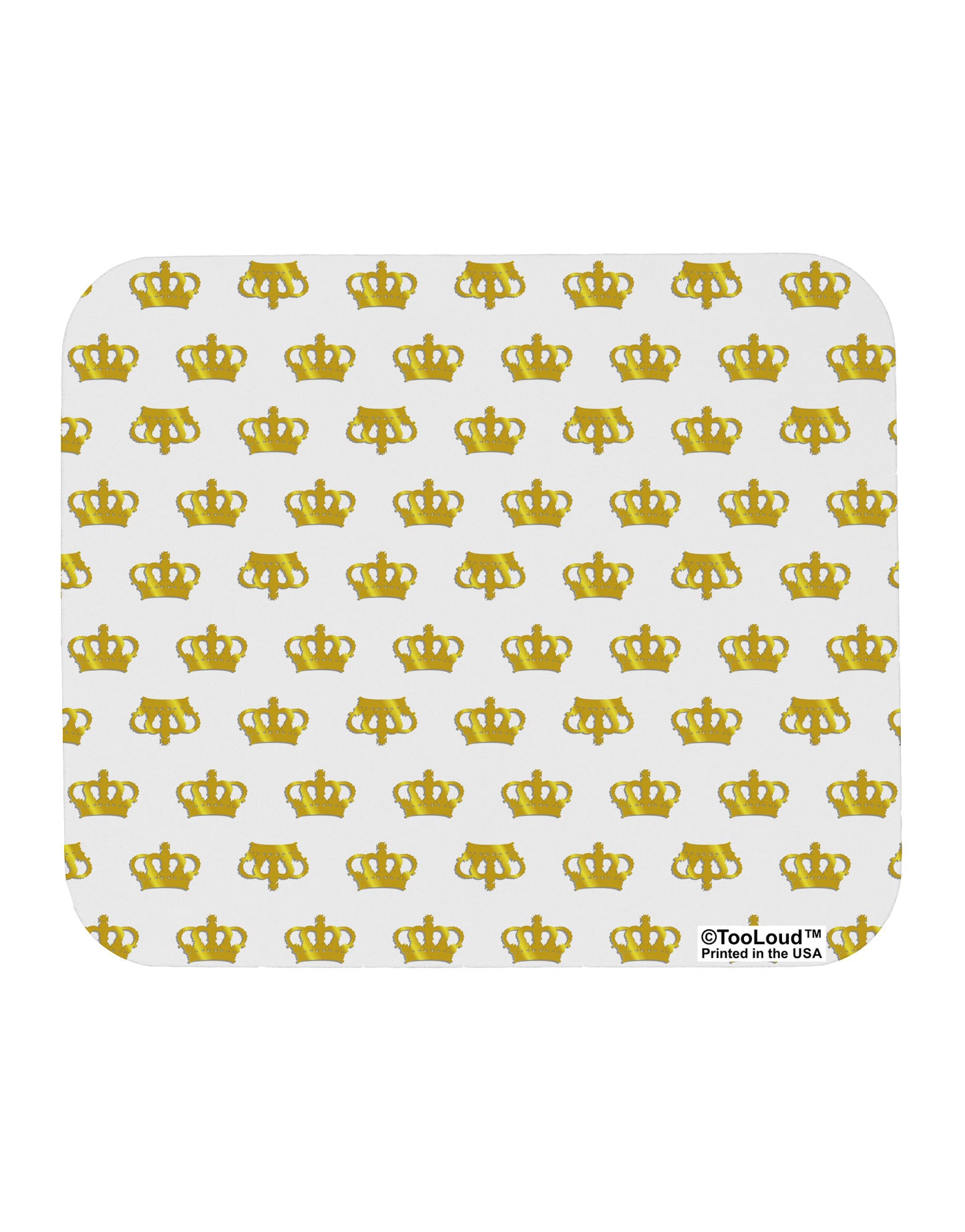 Gold Crowns AOP Mousepad All Over Print by TooLoud-TooLoud-White-Davson Sales