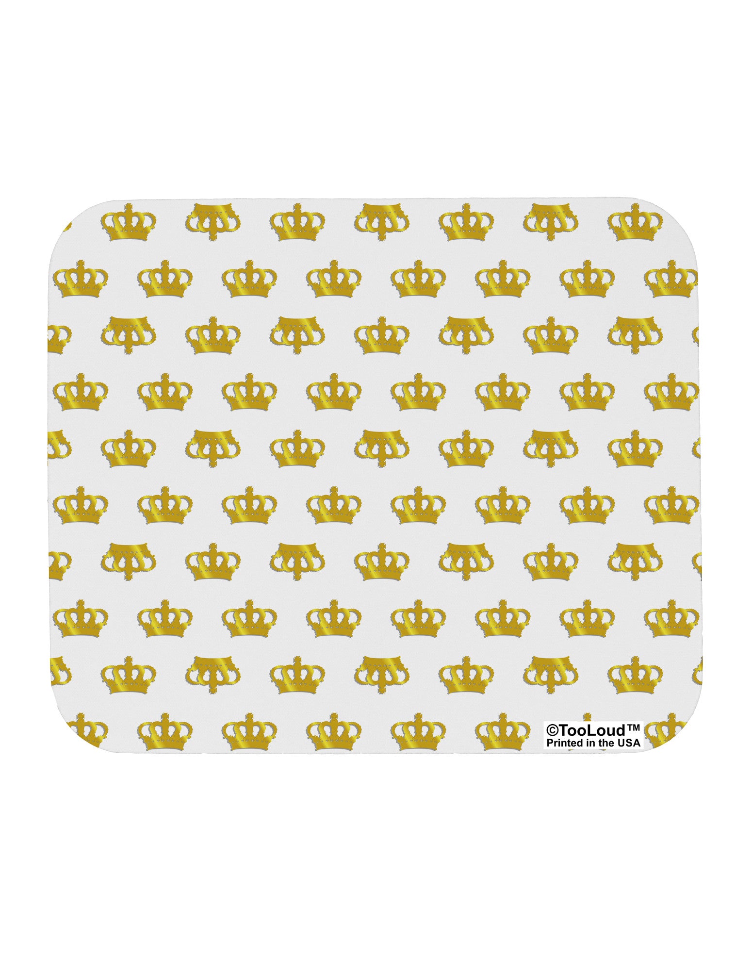 Gold Crowns AOP Mousepad All Over Print by TooLoud-TooLoud-White-Davson Sales