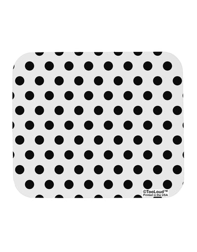 Black Polka Dots on White Mousepad All Over Print by TooLoud-TooLoud-White-Davson Sales