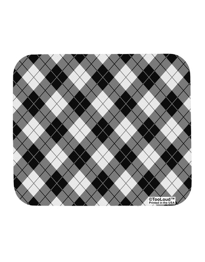 Black and White Argyle AOP Mousepad All Over Print by TooLoud-TooLoud-White-Davson Sales