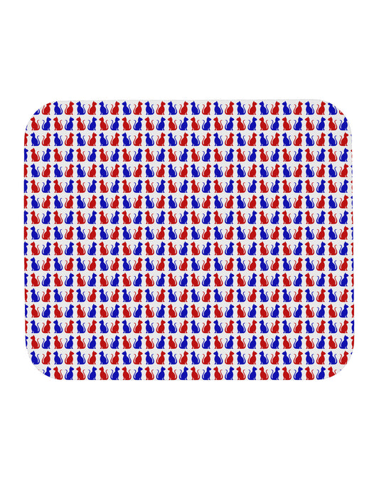 Patriotic Cat Pattern Mousepad All Over Print-TooLoud-White-Davson Sales