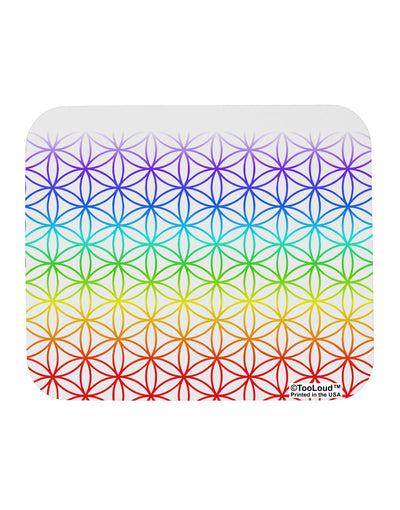 Chakra Flower of Life on White Mousepad All Over Print-TooLoud-White-Davson Sales