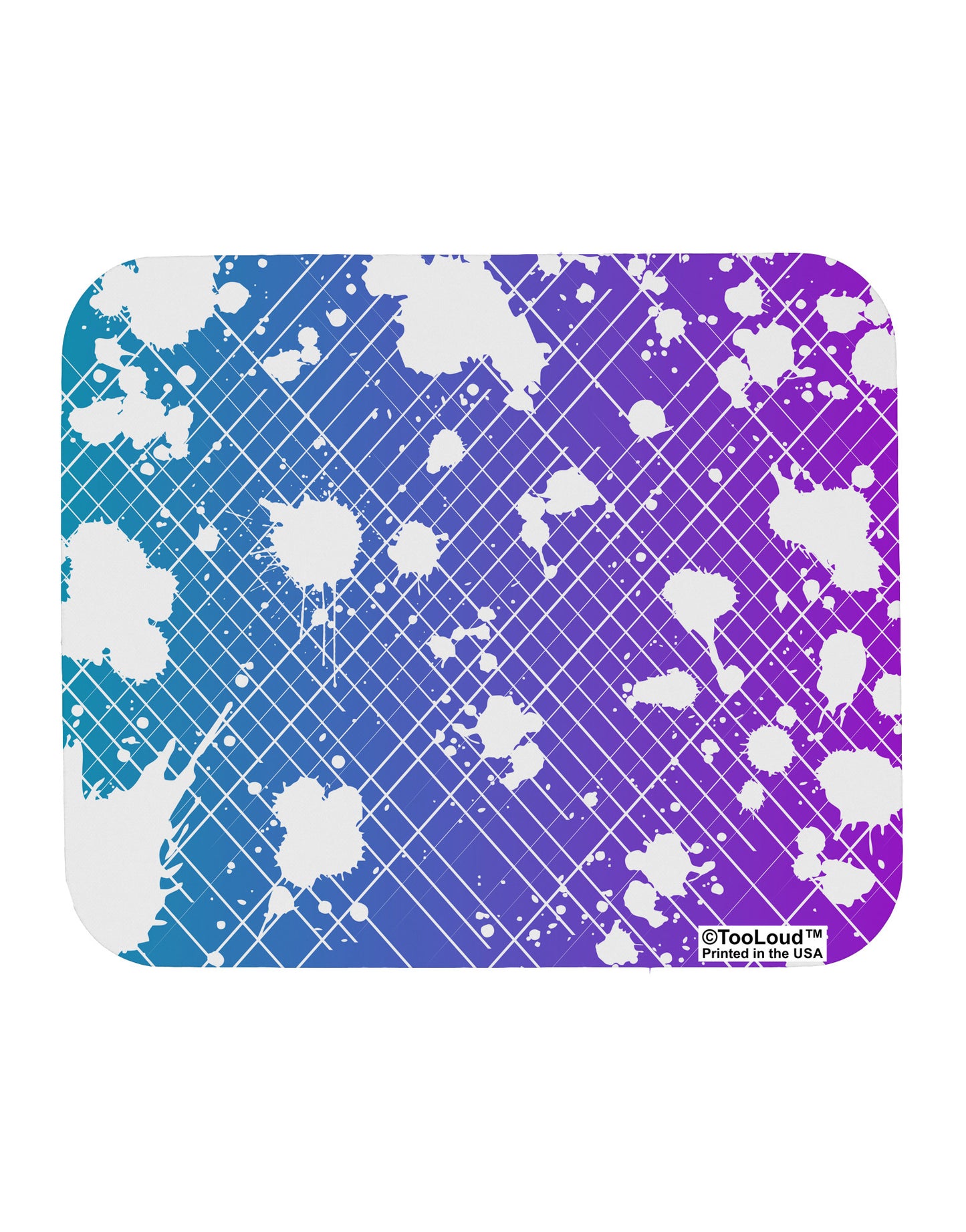 Splatter AOP - Blue Purple Mousepad All Over Print-TooLoud-White-Davson Sales