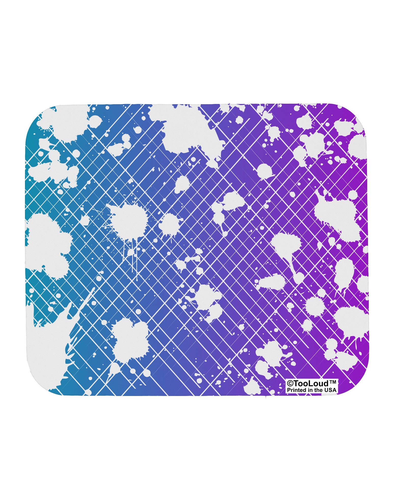 Splatter AOP - Blue Purple Mousepad All Over Print-TooLoud-White-Davson Sales