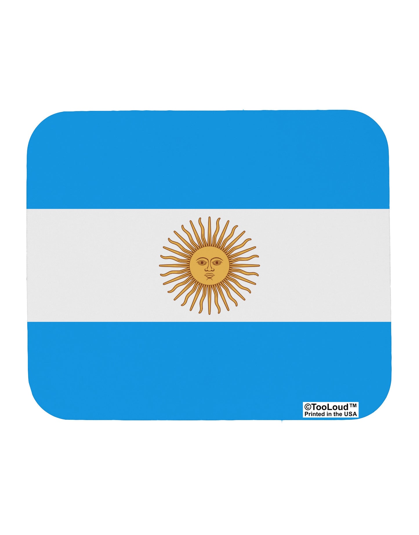 Argentina Flag AOP Mousepad All Over Print-TooLoud-White-Davson Sales