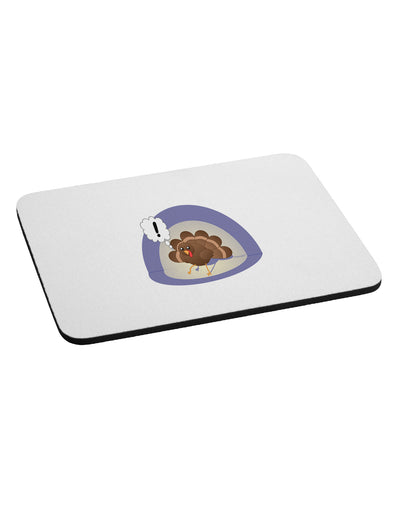 Escaping Turkey - Funny Thanksgiving Mousepad-TooLoud-White-Davson Sales