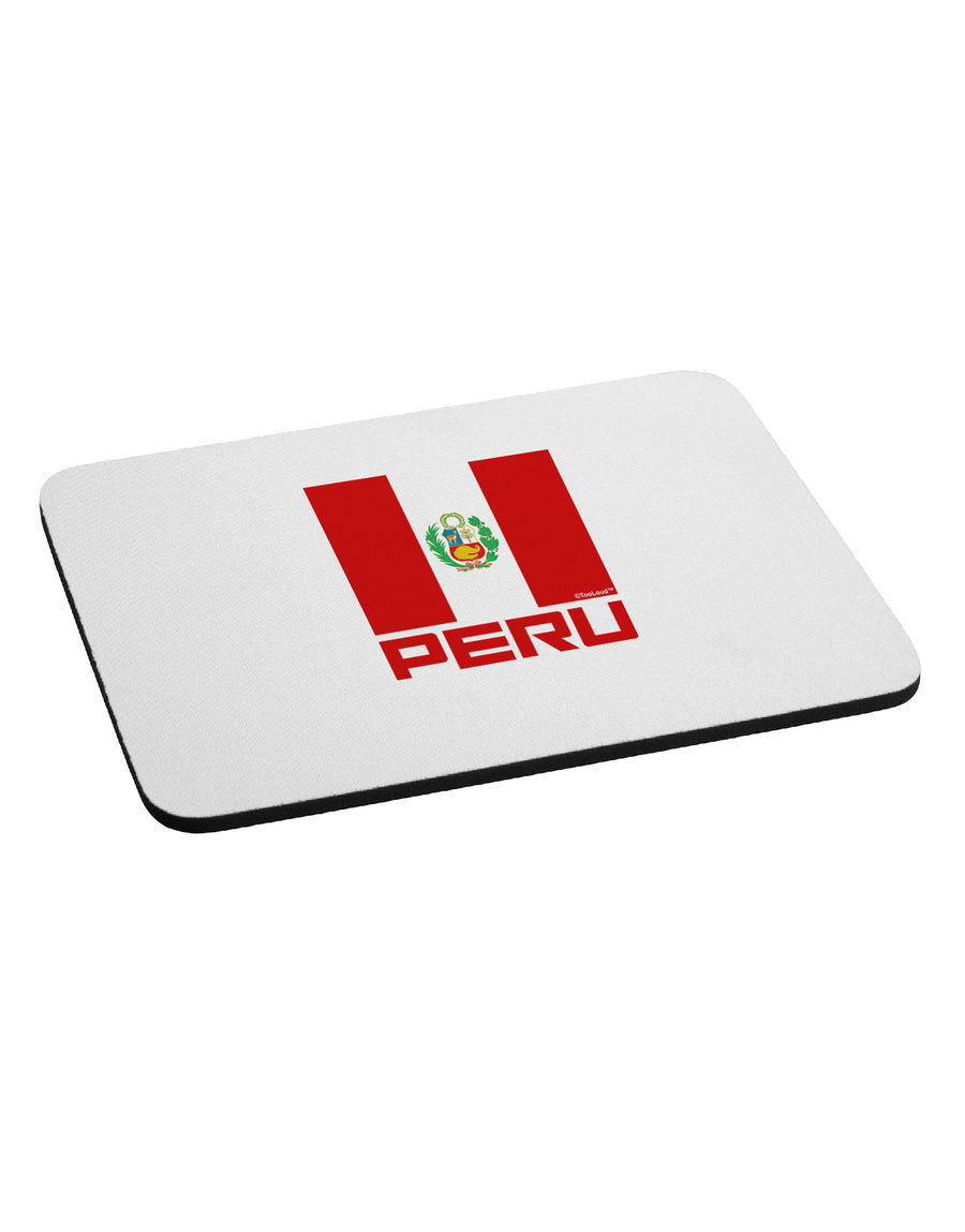 Peru Flag Mousepad-TooLoud-White-Davson Sales