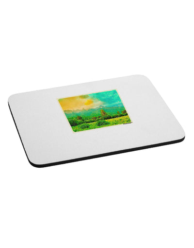 Mountain Sunset Watercolor Mousepad-TooLoud-White-Davson Sales