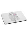 Skeleton Ribcage with Pink Heart Halloween Mousepad-TooLoud-White-Davson Sales