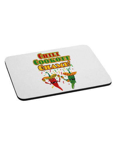 Chili Cookoff Champ! Chile Peppers Mousepad-TooLoud-White-Davson Sales