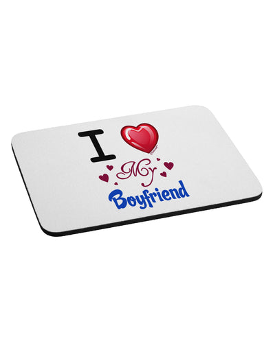 I Love Heart My Boyfriend Mousepad-TooLoud-White-Davson Sales