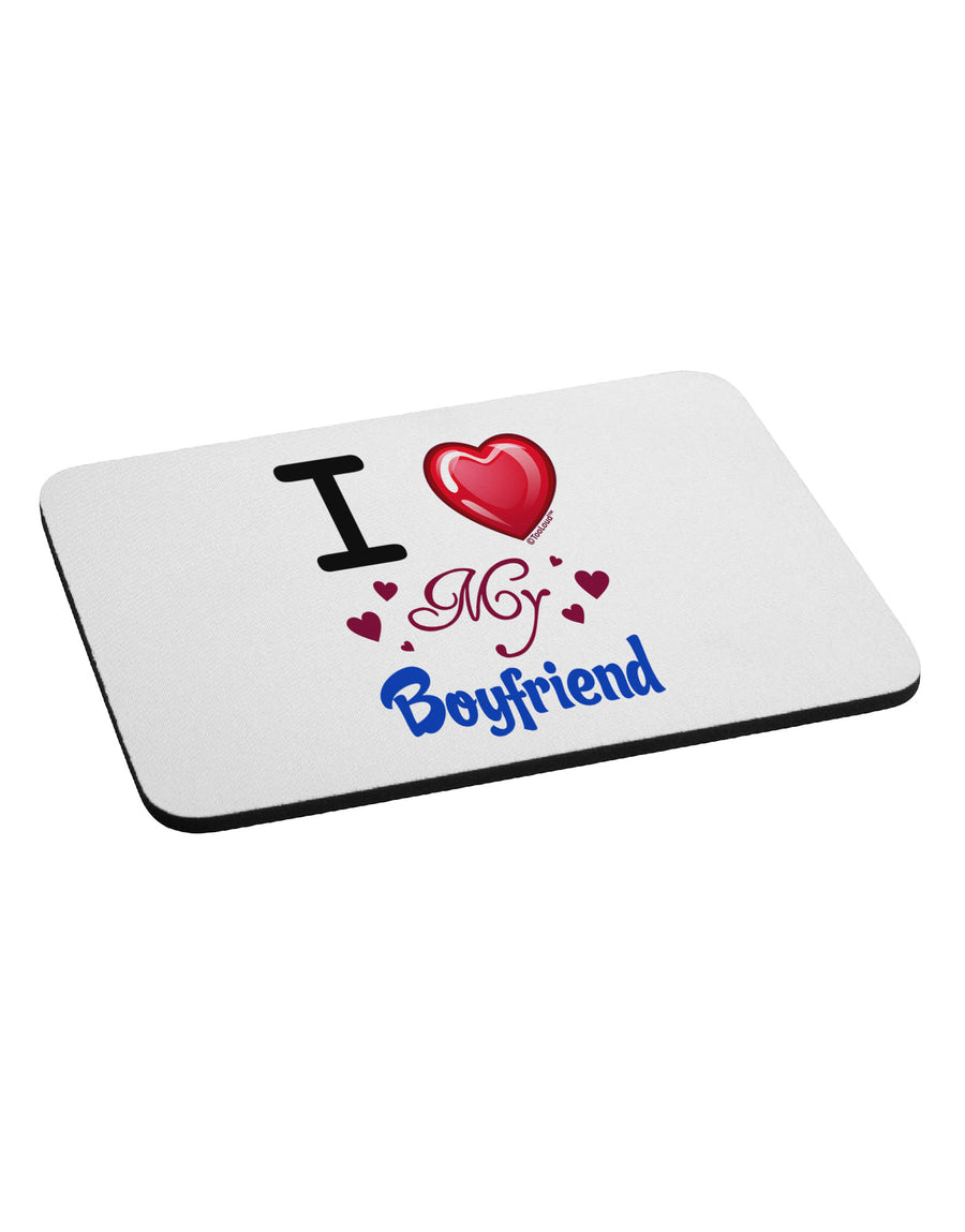 I Love Heart My Boyfriend Mousepad-TooLoud-White-Davson Sales