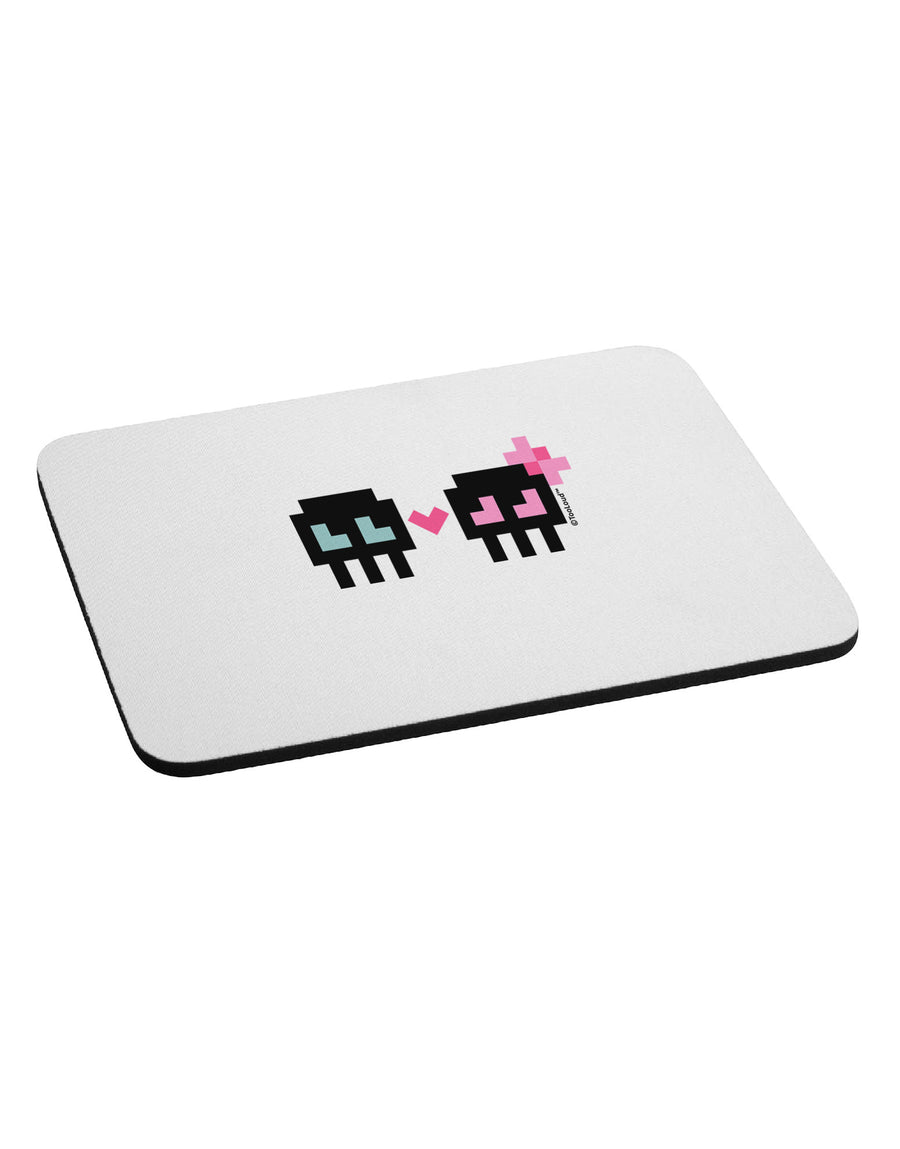 8-Bit Skull Love - Boy and Girl Mousepad-TooLoud-White-Davson Sales