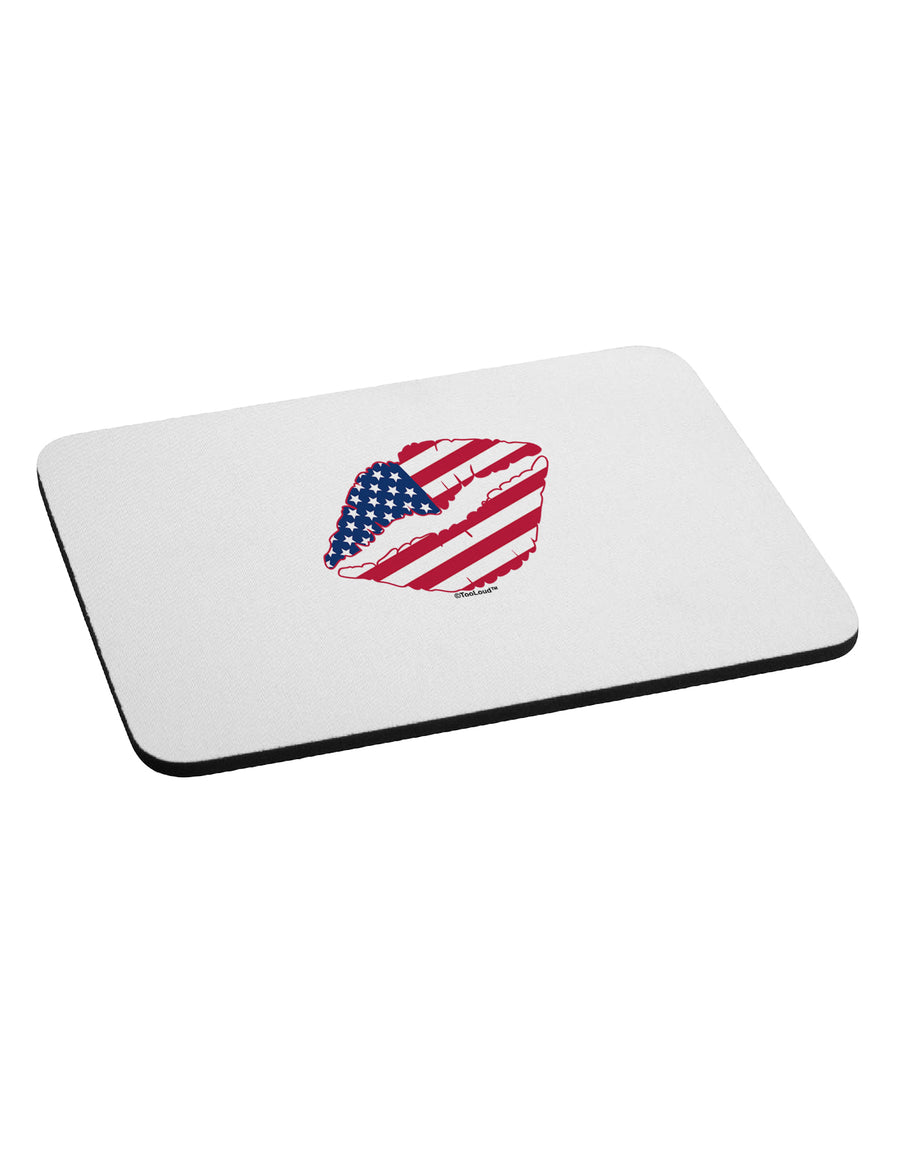 American Flag Lipstick Mousepad by TooLoud-TooLoud-White-Davson Sales