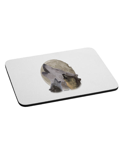 Three Wolves Howling at the Moon Mousepad by TooLoud-TooLoud-White-Davson Sales