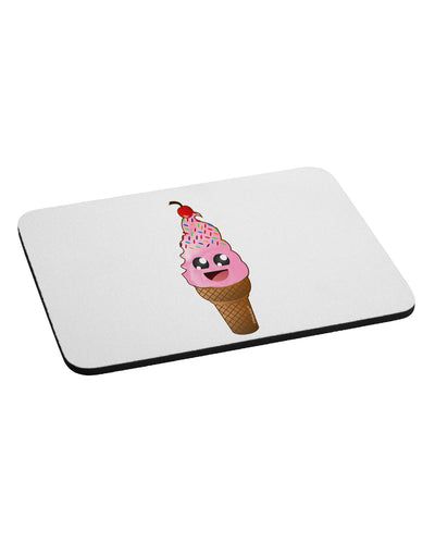 Cute Ice Cream Cone Mousepad-TooLoud-White-Davson Sales