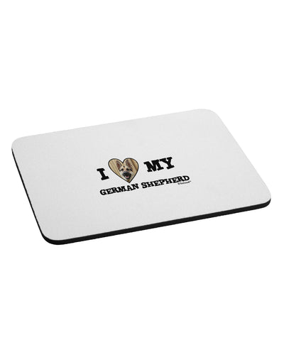 I Heart My German Shepherd Mousepad-TooLoud-White-Davson Sales