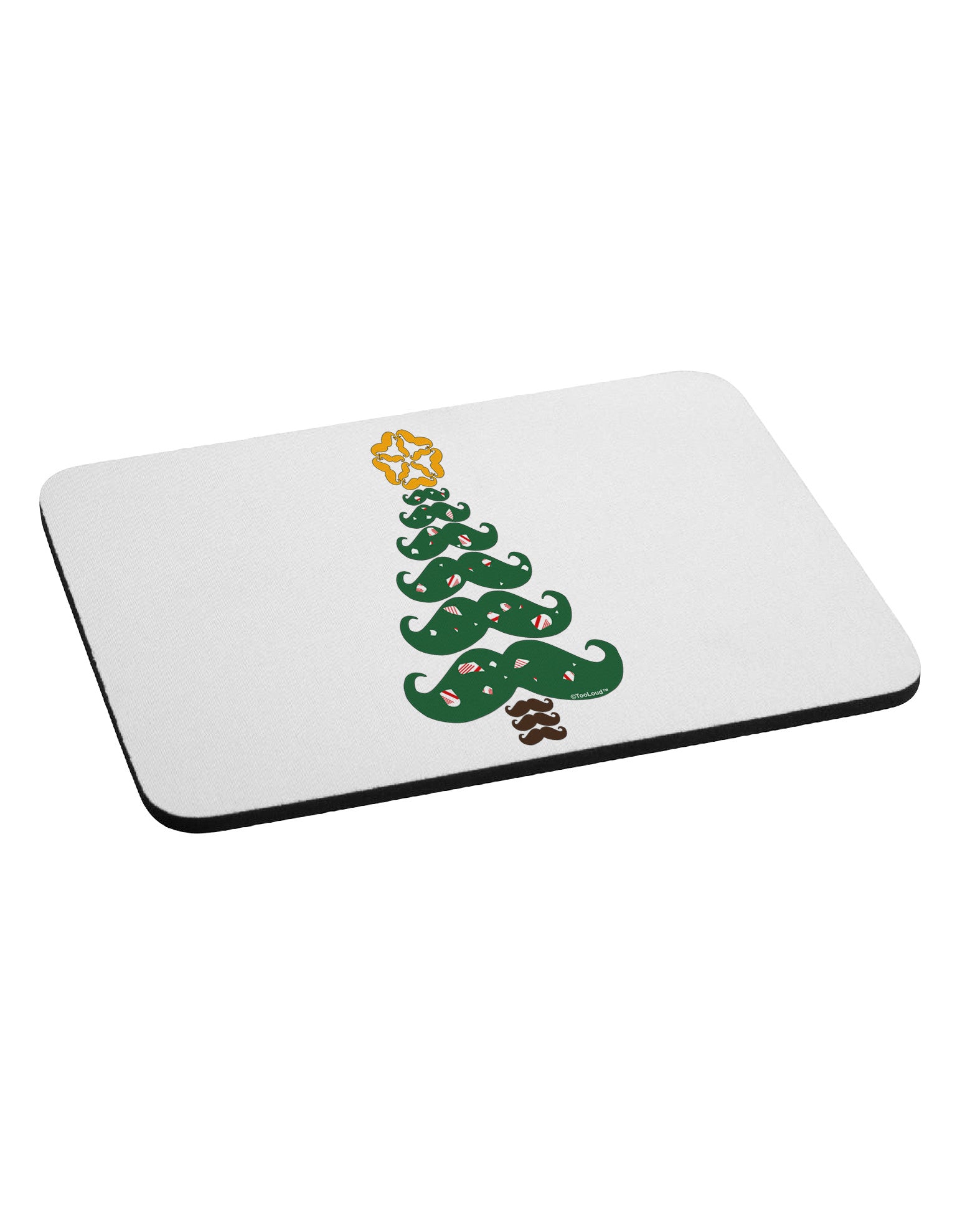 Mustache Christmas Tree Mousepad-TooLoud-White-Davson Sales