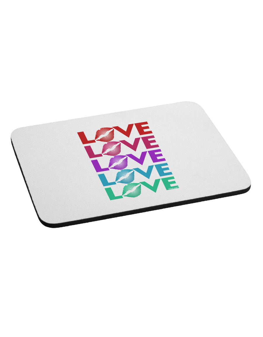 Colorful Love Kisses Mousepad-TooLoud-White-Davson Sales