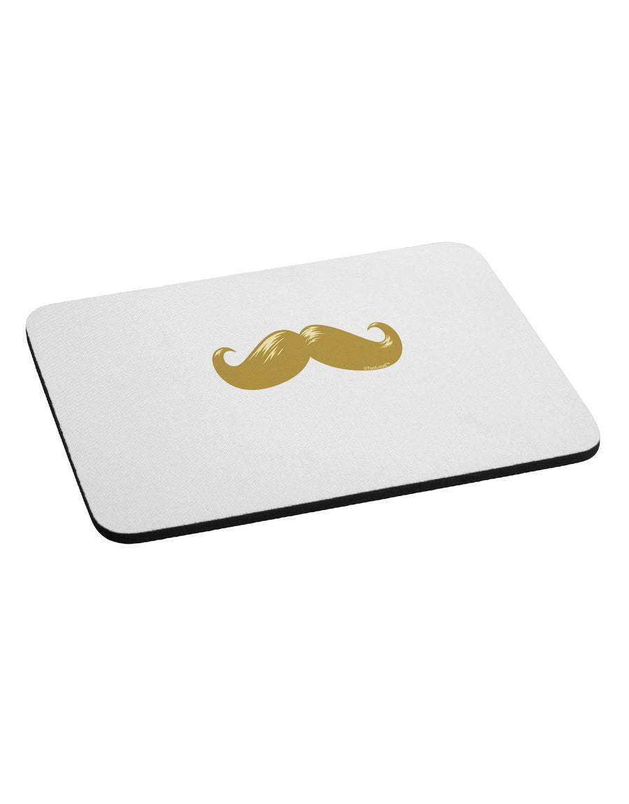 Big Gold Blonde Mustache Mousepad-TooLoud-White-Davson Sales