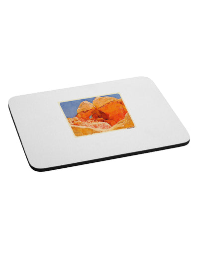 Desert Landscape Watercolor Mousepad-TooLoud-White-Davson Sales