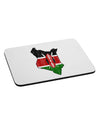 Kenya Flag Silhouette Distressed Mousepad-TooLoud-White-Davson Sales