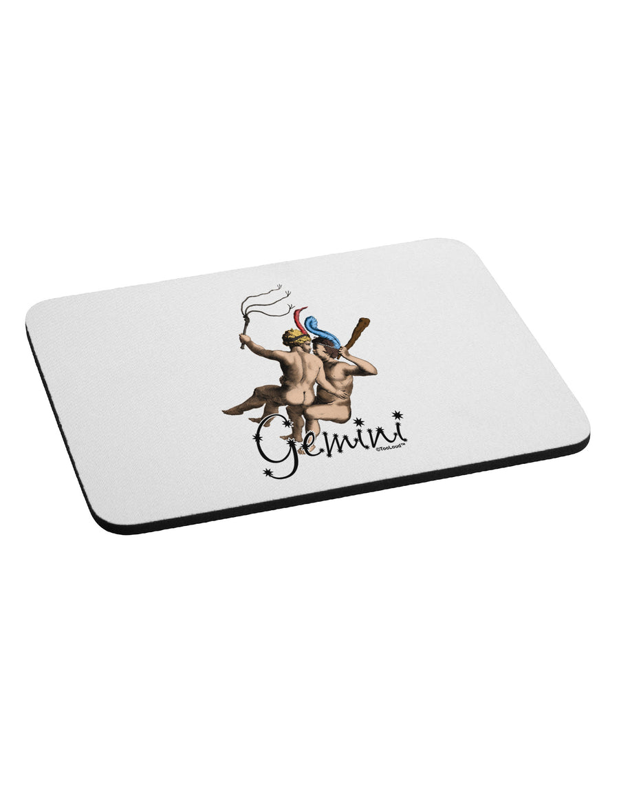 Gemini Illustration Color Mousepad-TooLoud-White-Davson Sales